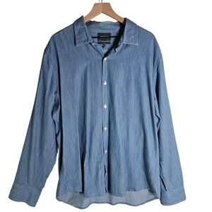 Bonobos Slim Fit Chambray Button Down Shirt Men's XXL‎ Blue